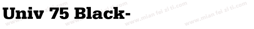 Univ 75 Black字体转换